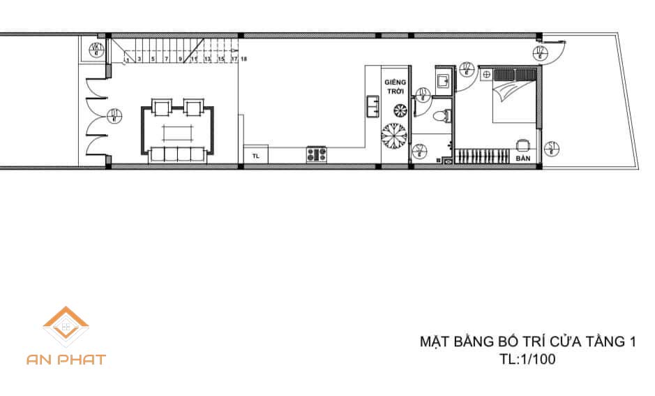 nhà phố 2 tầng 5x17m