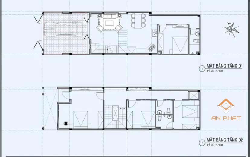 mẫu nhà phố 3 tầng 4 phòng ngủ