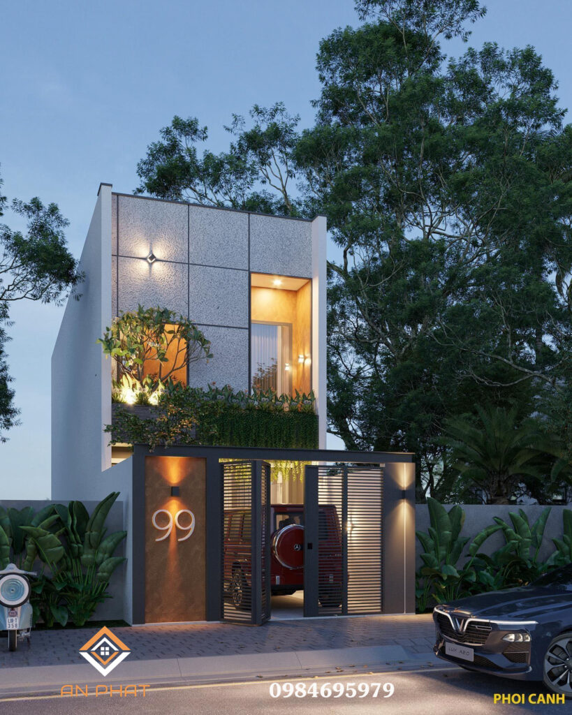 Mặt tiền nhà phố 2 tầng