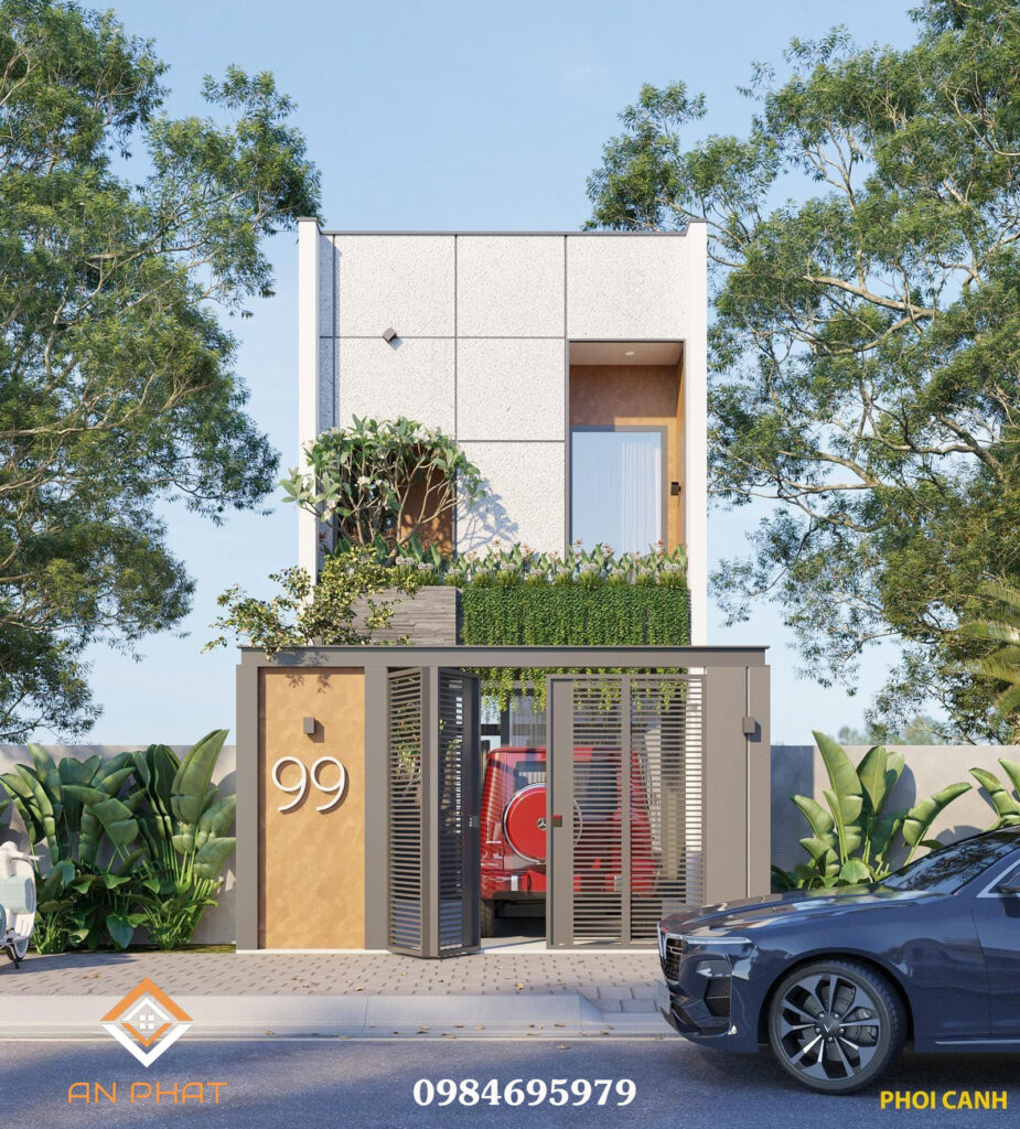 mặt tiền nhà phố 2 tầng