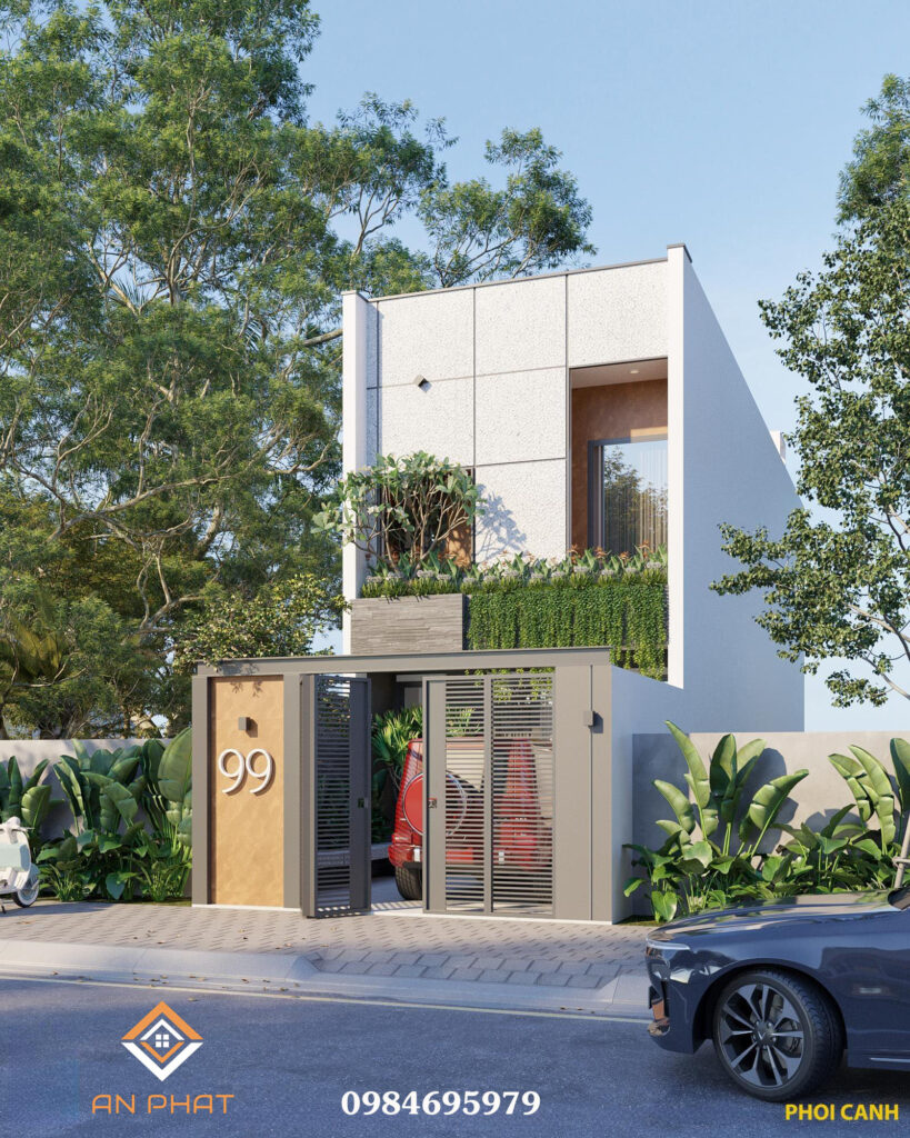 Mặt tiền nhà phố 2 tầng