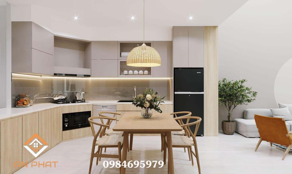 phối cảnh nội thất nhà phố 2 tầng np12