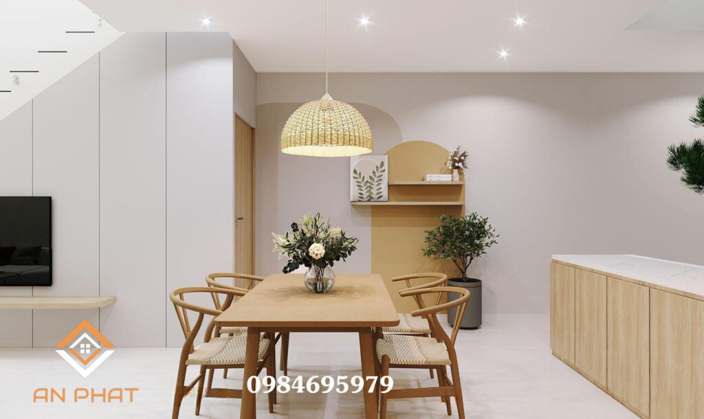 phối cảnh nột thất nhà phố 2 tầng np12